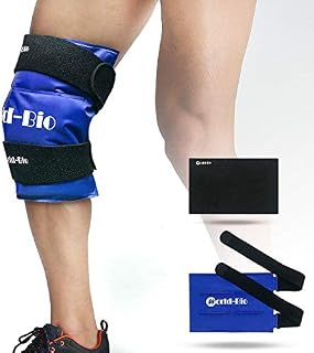 WORLD-BIO Knee Ice Gel Pack Wrap for Injuries, Reusable Cold Hot Therapy