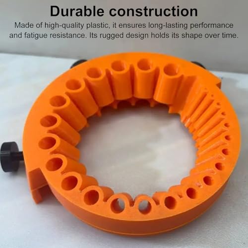 Drill Bit Sharpener, Angle Grinder Drill Bit Sharpener, Power Drill Bit Grinding Attachment, Handheld Drill Bit Sharpener for All Bits, Drill Bit Sharpener for Grinder 2 to 13 mm Drill Bits (Orange)