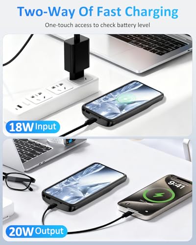 Funda con batería para Samsung Galaxy S25 Plus S24 Plus recargable de gran capacidad 5