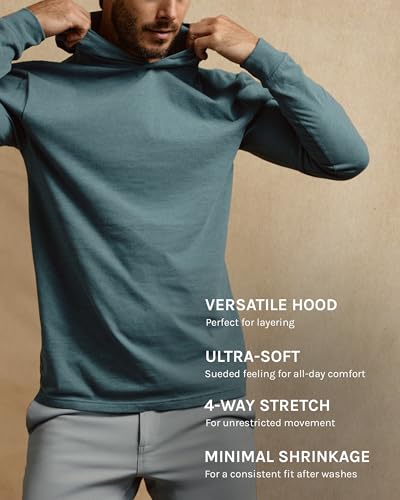 INTO THE AM Men's Lightweight Hoodie Shirts S - 4XL Athletic Long Sleeve Hooded T Shirts for Men4