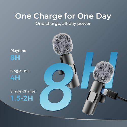 YRF Wireless Lavalier Microphone for iPhone - iPad, Android Phone, Mini Lapel Mic with Noise Reduction and Crystal Sound for Video Recording, Vlogging, TikTok, YouTube - View 5
