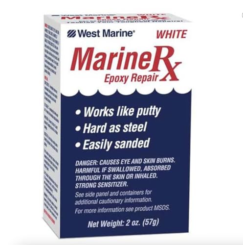 West Marine Marine Rx Epoxy Repair Kit – 2 oz | Fast-Setting Waterproof Epoxy for Boat, Marine, and Fiberglass Repairs