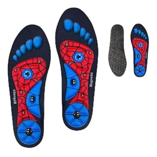 Solette per dimagrire, solette magnetiche originali, solette per digitopressione sollievo per piedi doloranti con inserti magnetici per digitopressione blu per uomini e donne