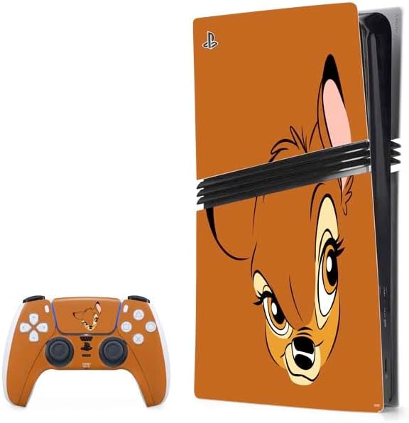 Skinit Decal Gaming Skin Compatible with PS5 Pro Bundle - Officially Licensed Disney Bambi Thumper Character Pattern Design