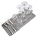 Dish Mat Silicone Dish Drying Mats Works For Drying Stemware Cocktail Glasses Silverware Pots Pans Knives and Dish Rack for Kitchen Counter Sink Bar Pads Easy to Clean (Gray)