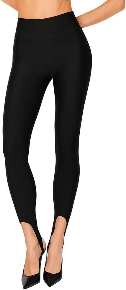 JJJ Fashion Yoga Terricot Hi Waist Stirrup Leggings for Women - Made in USA