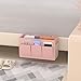 Edudif Dual-purpose Bedside Caddy Bedside Organizer, Bed Caddy with 6 Pockets, Versatile Bedside Storage Solution Magazine Remotes holder, ideal for Home, Dorm, Hospital, Crib Bed (Pink)