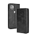 Produktbild GOGME Leder Hülle für Motorola Moto G 5G Hülle, Premium PU/TPU Leder Folio Hülle Schutzhülle Handyhülle, Flip Case Klapphülle Lederhülle mit Standfunktion & Kartensteckplätzen, Schwarz