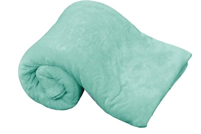 BIZIM Fleece Blanket Single Blanket Coral Green - Bed Blanket Soft Lightweight Plush Fuzzy Cozy Luxury Microfiber, 60x90 inches