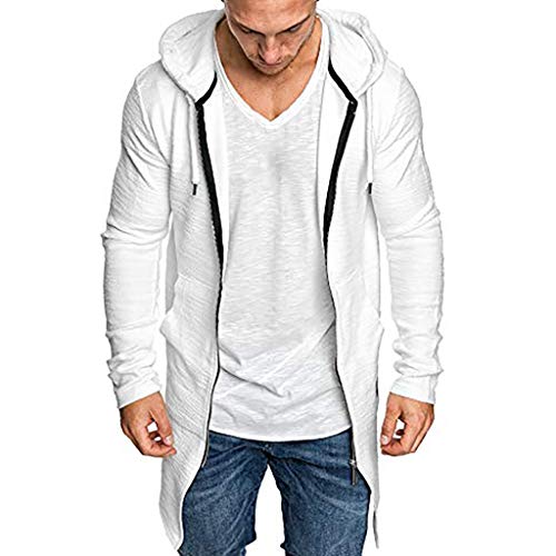 Lowest Price! Sumeimiya Men's Casual Sweatshirt Long Sleeve Slim Fit Lightweight Cardigan Solid Colo...