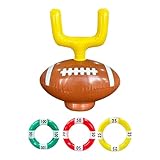 Almencla Football Ring Toss Hat Inflatable Toy Outdoor Yard Game Ring Toss Party Game Throwing Ring Game for Xmas Indoor Birthday Kids
