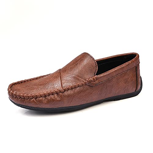Mens Loafers Moccasins Shoes Solid Colors Simple Vegan Leather Comfortable Flexible Anti-Slip Casual Classic Slip-ons2