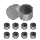 QUARKZMAN 10Pcs PVC Tubo Extremo Tapa Accesorio, 32mm/1,26" ID Muebles Grado Tubo Extremo Tapa Tapón Adaptador Tubería Tapón Enchufe Alcantarillado Desagüe Tubería, Gris