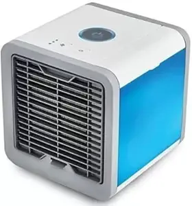 Alert Mini Portable Air Cooler,Personal Space Cooler Easy to fill water and mood led light and portable Air Conditioner Device Cool Any Space like Home Office (Blue)