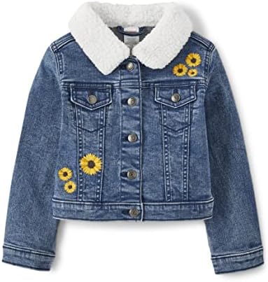 Gymboree Girls and Toddler Embroidered Denim Jackets, Harvest Sunflower, 5T (3033317)