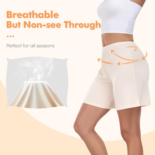 Bloomers Shorts for Women Pettipants for Under Dresses Flat Edge Culottes Slip Shorts3