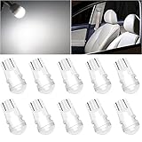 Ever-Bright T10 LED ホワイト 3連 2835SMD バルブ ウェッジ球 ルームランプ ポジションランプ セラミック製ライト 円形拡散レンズ DC12V 10個