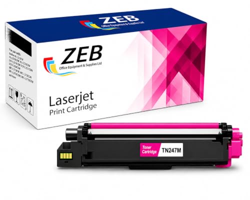 Image of ZEB High Yield Cyan Toner Cartridge For Brother TN247 DCP-L3510CDW DCP-L3551CDW HL-L3270CDW (Magenta)