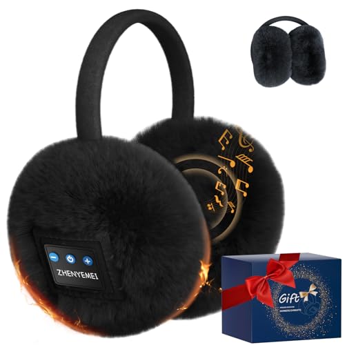 ZHENYEMEI Bluetooth Ear Muffs for Winter Wireless Ear Warmers Headphones with HD Speakers and Microphone for Men, Women