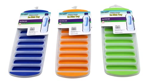 Silicone Narrow Ice Stick Cube Trays With Easy Push And Pop Out For Water And Sport Bottles Fruit Juice Set Of 3 #TOP25