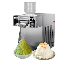 Snowflake Ice Maker, 132 Lbs/24H Snow Cone Shaver, Automatic Electric Ice Shaved Machine, Speed Adjustable, Stainless Steel, for Restaurant, Supermarket, Cafe, Milktea Shops