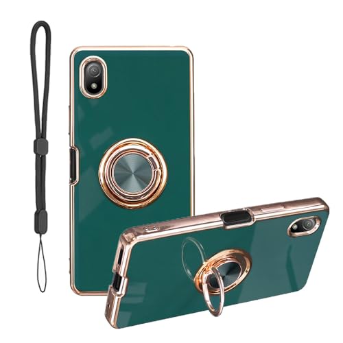 【KSK】Sony Xperia Ace iii ACE 3 PDX-226 A203SO SO-53C SOG08用 ケース リング付き スマホケース TPU 米軍MIL規格 耐衝撃 スマホケース 軽量 薄い 擦り傷防止 落下防止 車載ホルダー 360°