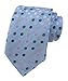 Allbebe Men's Classic Polka Dot Blue Green Jacquard Woven Silk Tie Necktie