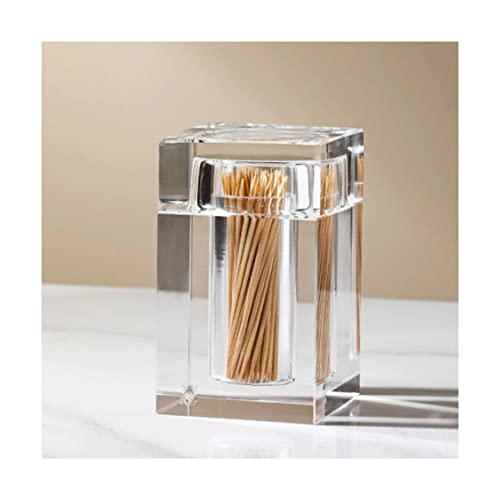 BNVXR Fashion Glass Toothpick Holder with Lid Toothpick Dispenser Portable