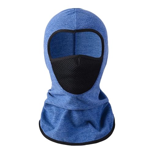 USOHJZ Fahrradmaske 2 Stück Sturmhaube Motorrad Vollmaske Motorrad Radfahren Fahrradmaske Helmhaube Moto Reiten Hals Gesichtsmaske Winter Winddichte Skimaske Fahrrad Maske Sommer(Blue)