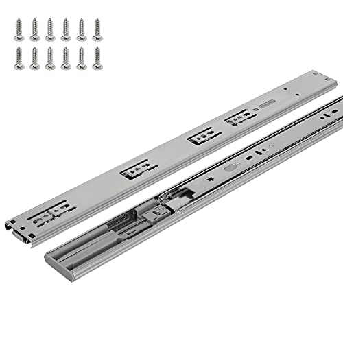 Soft Close Drawer Slides 20 Inch Heavy Duty Drawer Slides 10 Pairs - Homdiy Full Extension Drawer Slides Ball Bearing Sides for Cabinets, 100 LB Capacity