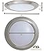 Hamilton Hills Thin Round 12 inch Brushed Nickel Disc LED Ceiling Light Fixture | 3000K Bright White Thinnest Dimmable Flush Mount Ceiling Light | Overhead Direct Wire Lights for Kitchen & Bedroom