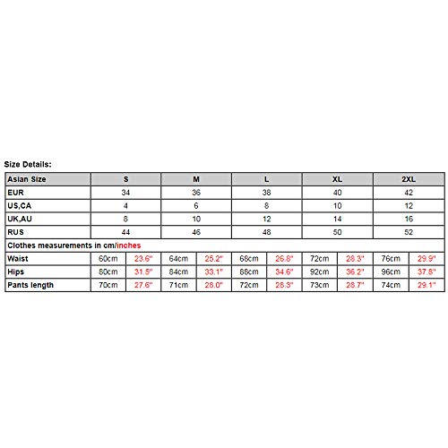 Andoer Calças femininas de ioga com bolsos cintura alta leggings esportivos meia-calça alongamento f