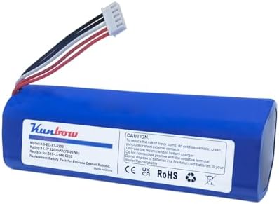 5200mAh Replacement Battery for Ecovacs Deebot Ozmo 950 DX9G, Deebot X1, Deebot T8 Pure,T8+, Deebot T9,Deebot T10, Deebot T20 Omni, Deebot T5 Home Cleaner Robot. (14.4V/74.88Wh)
