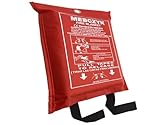 Mebczyk Fire Blanket Kitchen Emergency Blankets with Silicone Coating.Fireproof Blanket Fire Blanket for Home for Kitchen,Camping,Office,BBQ,Welding and Depot!Car Fire Retardant (39'X39' 1Pack)