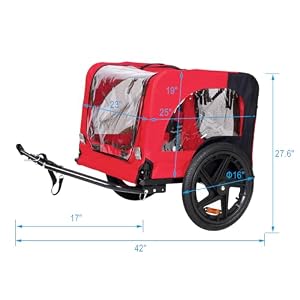 Pet Dog Bike Trailer, Dog Bike Trailer w/16 Wheels, Dog Cart for Small & Large Pets, Pet Bike Trailer w/88lbs Capacity, Bicycle Trailer w/Reflectors, Non-Slip Floor, Waterproof Me Pet Dog Bike Trailer, Dog Bike Trailer w/16 Wheels, Dog Cart for Small & Large Pets, Pet Bike Trailer w/88lbs Capacity, Bicycle Trailer w/Reflectors, Non-Slip Floor, Waterproof Me