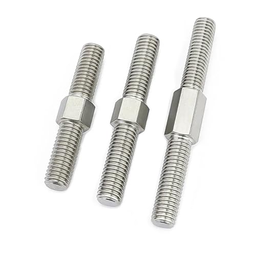 Double-Ended Threaded Rods - Left & Right Thread Stainless Steel Stud Bolts for Industrial & Food Applications(M6x90mm 2pcs)