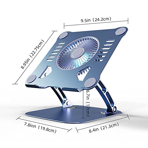 Soporte ajustable con ventilador para notebook gris miniatura 3