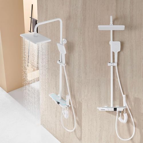 Ensemble de douche carré haut de gamme avec cascade hydroélectrique