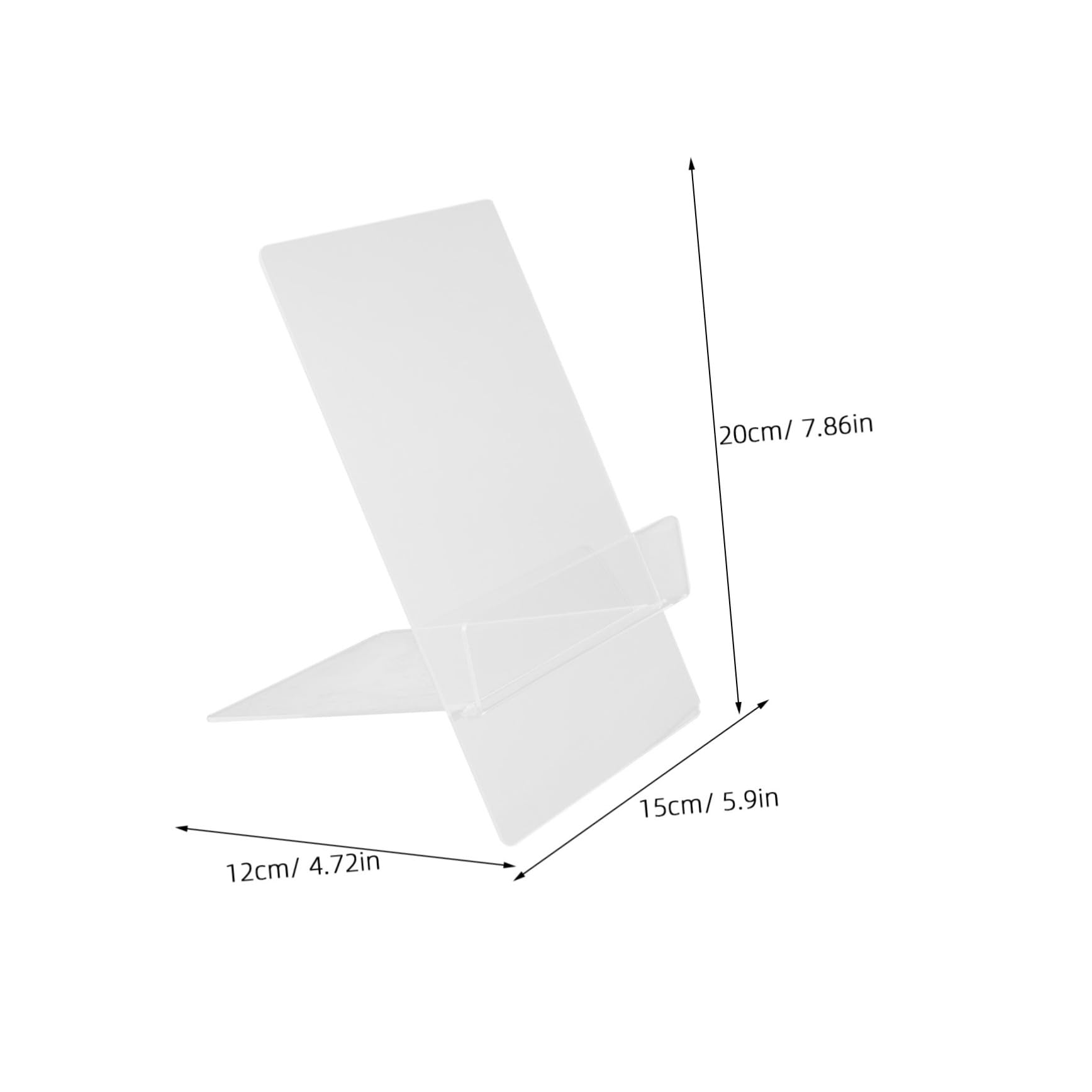 PRETYZOOM Crylic Book Stand Recipe Reading Rack Kitchen Recipe Holder Display Riser Plaque Stands for Display