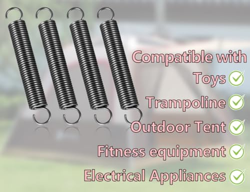 Lhbwhiz 4 Stück Zugfedern,Edelstahl Kleine Spannfedern mit Haken,Doppelhaken federstahldraht,70 mm freie Länge,Außendurchmesser 10 mm,Drahtdurchmesser 1.2 mm,Geeignet für die meisten Szenarien