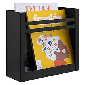 Navaris Porte journaux Mural – Étagère Murale en métal pour revues et Magazines 30 x 27 x 11 cm – Porte-revues Porte-Magazines