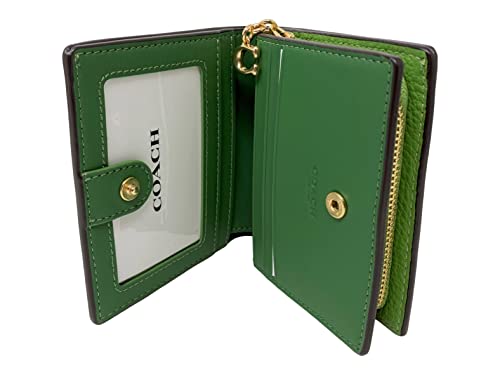 Coach Pebble Leather Snap Wallet Style No. C2862 Neon Green #TOP2
