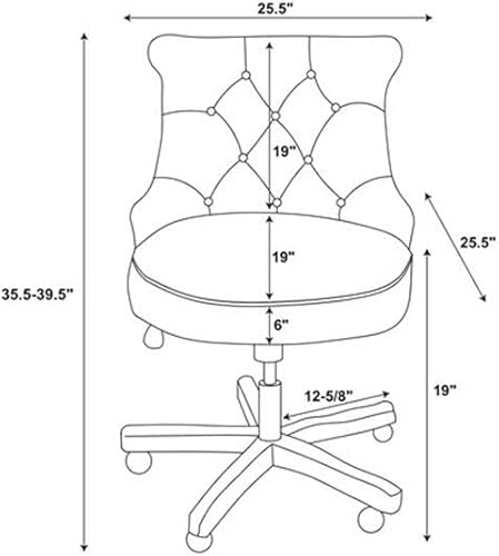 Miniatura 3 de Riverbay Furniture Silla de oficina de tela de transición/madera en azul/negro Azul celeste,Beige