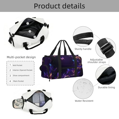 Bolsa de deporte resistente al agua que separa tu calzado y ropa de gimnasio 5