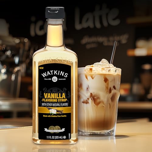 Image of Watkins Vanilla Coffee Flavoring Syrup, 11 Fl Oz (Pack of 12)