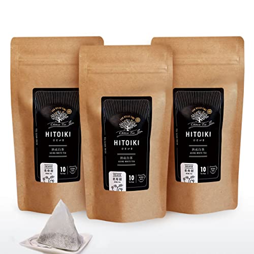 HITOIKI 白茶 ティーバッグ (熟成老寿眉, (3gx10T) 3袋) 福鼎白茶 中国茶 日本基準茶葉加工 茶園提携