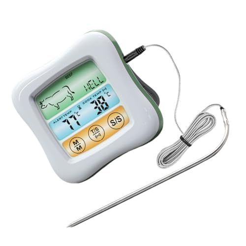 PRETYZOOM Screen Thermometer Simple Food Thermometer for Precise Cooking for Kitchen Grill No Battery Included for Home Restaurant Use