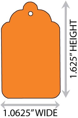 Fluorescent Orange #5 (1.0625" X 1.625") Merchandise Tag (Unstrung). Case of 2,000 Tags.
