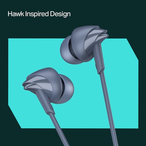 Image of Bassheads 213L, 10mm Drivers, Signature Sound, in-Line Microphone, Integrated Controls, 3.5mm L-Shaped Connector & 120cm Braided Cable Wired Earphones with Mic (Active Grey)