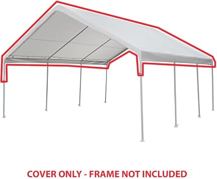 King Canopy Replacement Drawstring Cover 18-Feet by 20-Feet, fits 17-Feet 9-Inch by 20-Feet A-Frame, White